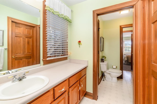 2090 Edenderry Dr, Fort Mitchell, KY 41017 - bathroom with toilet, tile patterned floors, vanity, and connected bathroom