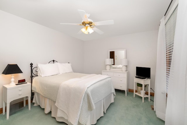 2090 Edenderry Dr, Fort Mitchell, KY 41017 - bedroom featuring light carpet, ceiling fan, and baseboards