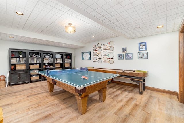 2090 Edenderry Dr, Fort Mitchell, KY 41017 - game room with light wood finished floors, baseboards, and recessed lighting