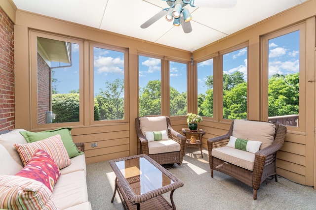 2090 Edenderry Dr, Fort Mitchell, KY 41017 - sunroom with a ceiling fan and an outdoor living space