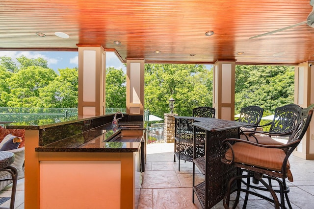 2090 Edenderry Dr, Fort Mitchell, KY 41017 - view of patio with an outdoor kitchen and outdoor dining area