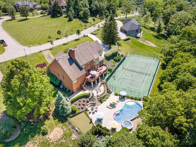 2090 Edenderry Dr, Fort Mitchell, KY 41017 - drone / aerial view of a pool area