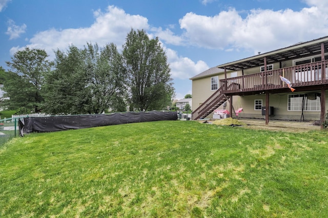 1837 Asbury Way, Hebron, KY 41048 - view of yard featuring stairway and a deck