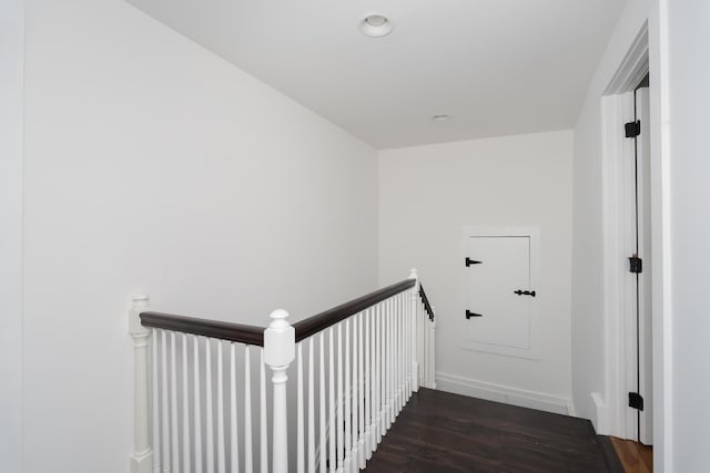 1120 Keefer Rd, Corinth, KY 41010 - stairs with wood finished floors, baseboards, and recessed lighting