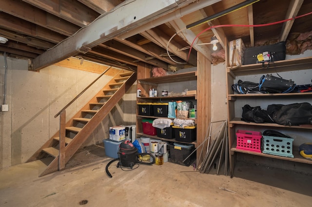1120 Keefer Rd, Corinth, KY 41010 - unfinished below grade area featuring stairway