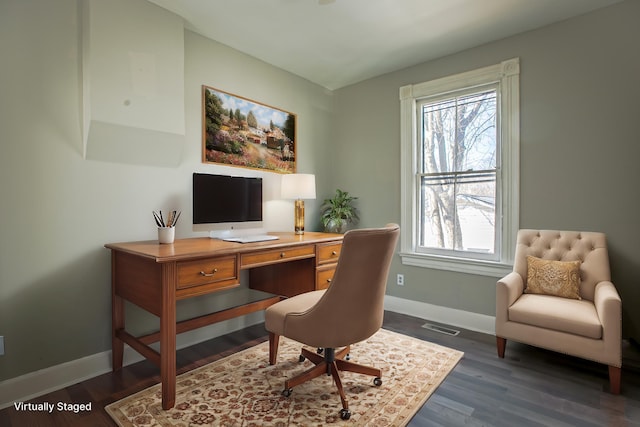 1707 Eastern Ave Unit 1709, Covington, KY 41014 - office featuring plenty of natural light, dark wood finished floors, and baseboards