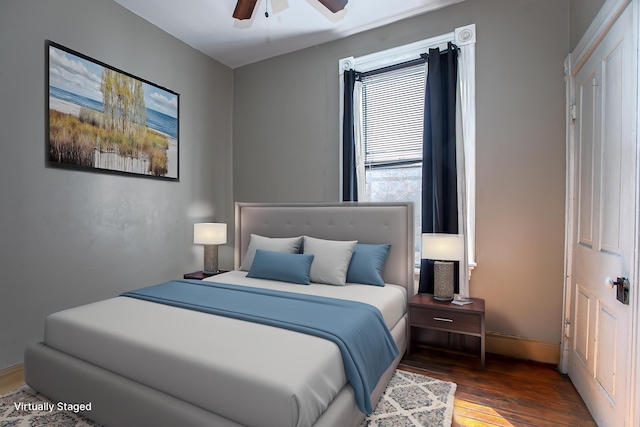 1707 Eastern Ave Unit 1709, Covington, KY 41014 - bedroom featuring wood-type flooring and a ceiling fan