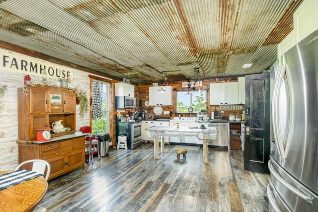 605 Lemon Northcutt Rd, Dry Ridge, KY 41035 - kitchen featuring appliances with stainless steel finishes, dark wood finished floors, and healthy amount of natural light