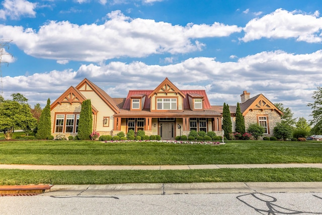 857 Slate Vw, Cold Spring, KY 41076 - craftsman-style house featuring stone siding, covered porch, and a front lawn
