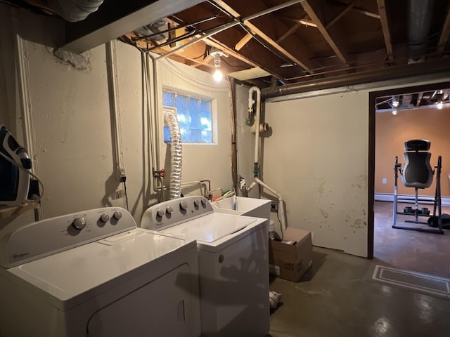11 Alanna Dr, Wilder, KY 41076 - washroom with separate washer and dryer and baseboard heating