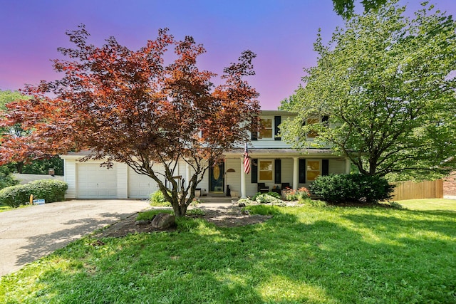 2919 Watts Rd, Burlington, KY 41005 - view of property hidden behind natural elements featuring driveway, a porch, and an attached garage