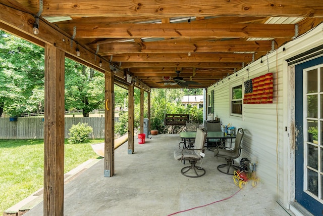 2919 Watts Rd, Burlington, KY 41005 - view of patio with ceiling fan