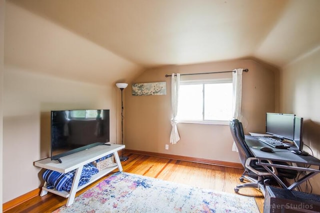 212 James Ave, Erlanger, KY 41018 - office featuring vaulted ceiling, wood finished floors, and baseboards