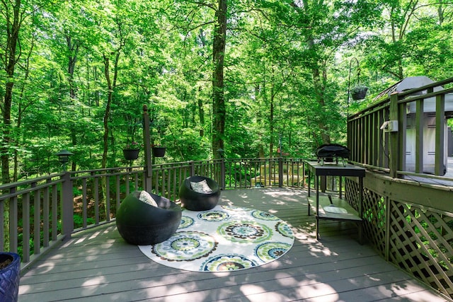 2709 Longbranch Rd, Union, KY 41091 - deck with a forest view