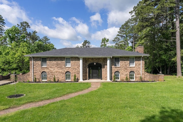 9 Lapine Ave, Williamstown, KY 41097 - raised ranch with a chimney, a front yard, and brick siding