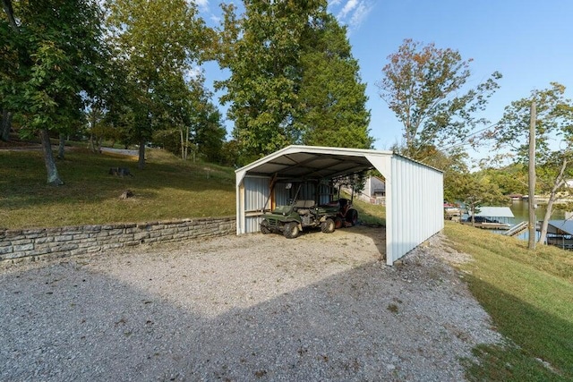 350 Leon Blvd, Williamstown, KY 41097 - view of outbuilding with a carport and driveway
