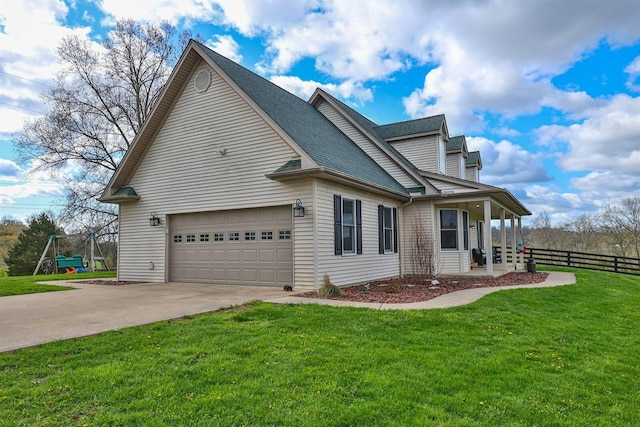 8949 E Main St, Alexandria, KY 41001 - view of property exterior with roof with shingles, driveway, and covered porch