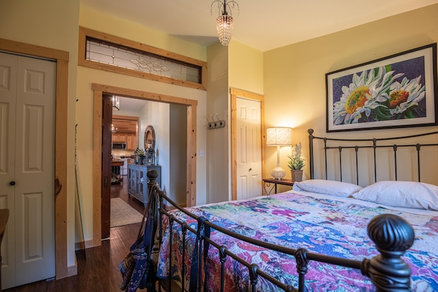 1145 Hillandale Dr, Sanders, KY 41083 - bedroom featuring dark wood-style flooring and baseboards