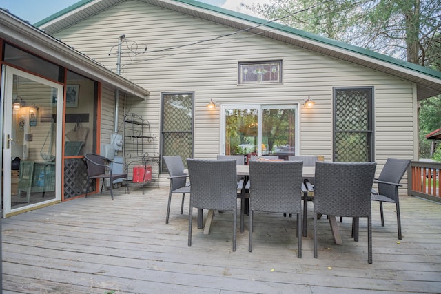 1145 Hillandale Dr, Sanders, KY 41083 - wooden terrace featuring outdoor dining space
