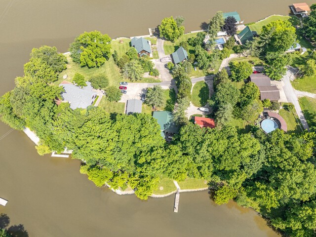 1145 Hillandale Dr, Sanders, KY 41083 - drone / aerial view of a large body of water and a tree filled landscape