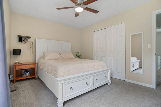 6161 Ridgewood Ct, Florence, KY 41042 - carpeted bedroom featuring a closet and a ceiling fan