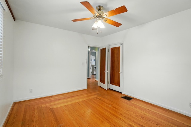 2 W Crittenden Ave, Fort Wright, KY 41011 - empty room featuring baseboards, light wood finished floors, and ceiling fan