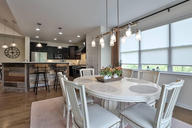 6520 Cannondale Dr, Burlington, KY 41005 - dining space with recessed lighting and wood finished floors