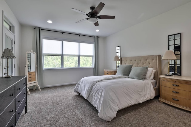 6520 Cannondale Dr, Burlington, KY 41005 - carpeted bedroom with recessed lighting, baseboards, and ceiling fan
