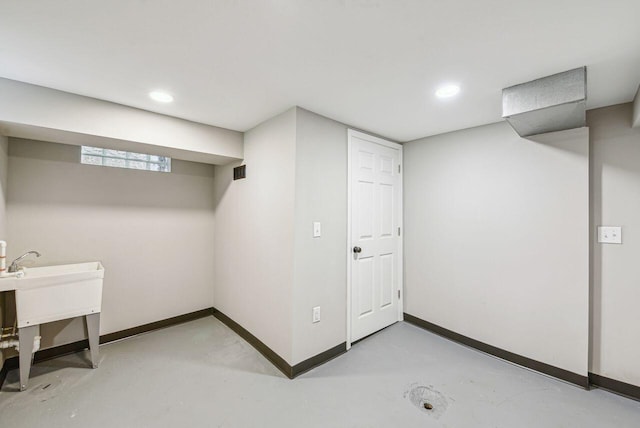 831 Linden Ave, Newport, KY 41071 - basement featuring baseboards and recessed lighting