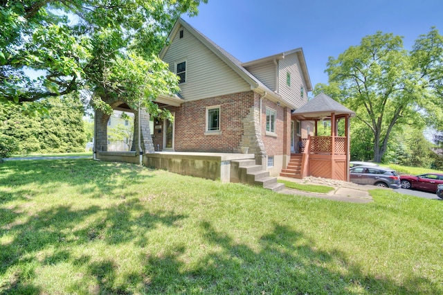 2641 Turkeyfoot Rd, Lakeside Park, KY 41017 - view of side of property featuring brick siding and a yard