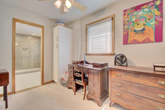 2641 Turkeyfoot Rd, Lakeside Park, KY 41017 - office space featuring ceiling fan, light carpet, and baseboards