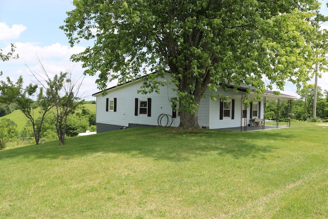 555 Breck Rd, Owenton, KY 40359 - back of property featuring a yard