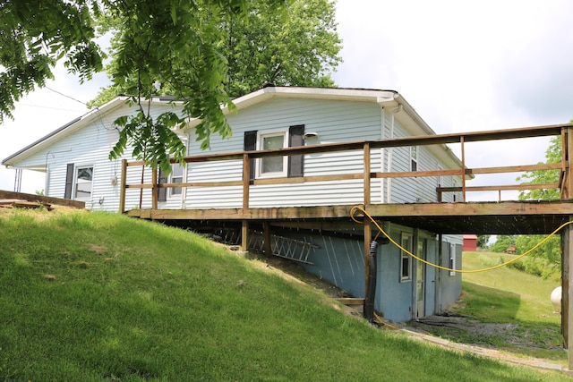 555 Breck Rd, Owenton, KY 40359 - back of house featuring a deck and a lawn