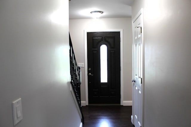 10083 Irish Way, Union, KY 41091 - foyer entrance featuring stairs, dark wood-style flooring, and baseboards