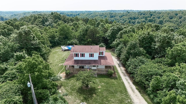 575 Stringtown Rd, Corinth, KY 41010 - aerial view of property and surrounding area with a heavily wooded area