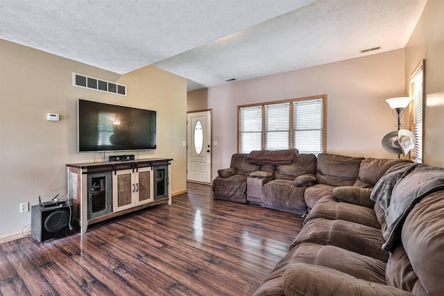 575 Stringtown Rd, Corinth, KY 41010 - living room featuring wood finished floors, healthy amount of natural light, and a textured ceiling