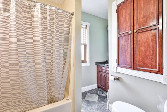 575 Stringtown Rd, Corinth, KY 41010 - bathroom with shower / bathtub combination with curtain and vanity