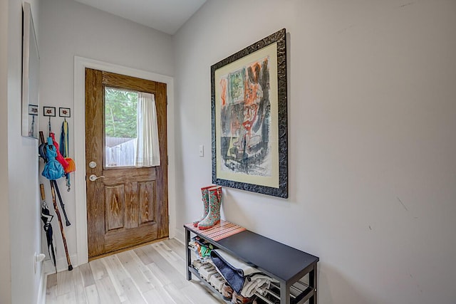 805 Ann St, Newport, KY 41071 - doorway with light wood-style floors and baseboards