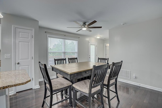 10658 Blooming Ct, Independence, KY 41051 - dining area with ceiling fan and dark wood finished floors
