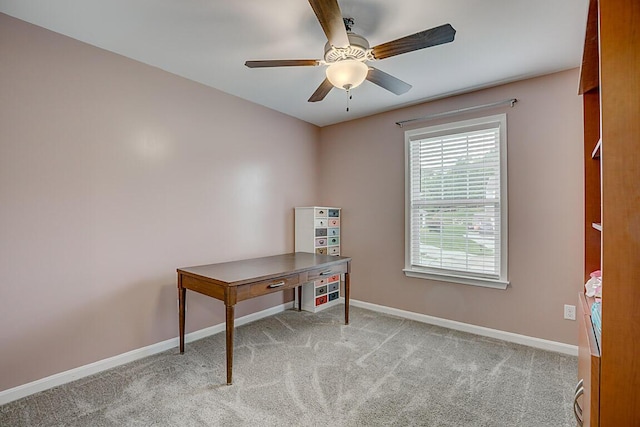 10658 Blooming Ct, Independence, KY 41051 - office space featuring ceiling fan and light carpet