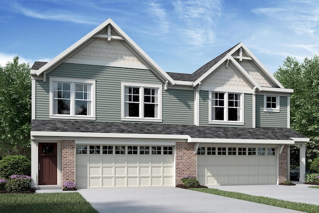 3328 Mackenzie Ct Unit 717A, Union, KY 41091 - view of front of property with an attached garage, brick siding, and driveway