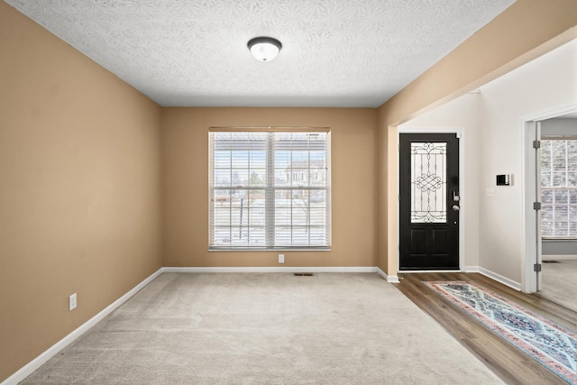 10335 Mackay Ct, Independence, KY 41051 - foyer with healthy amount of natural light, baseboards, carpet flooring, and a textured ceiling