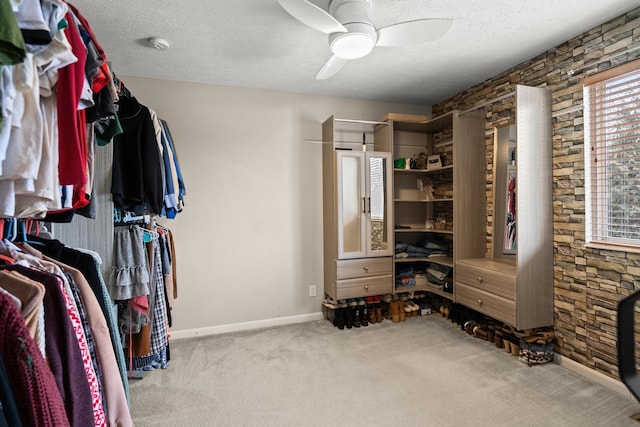 10335 Mackay Ct, Independence, KY 41051 - walk in closet featuring a ceiling fan and carpet floors