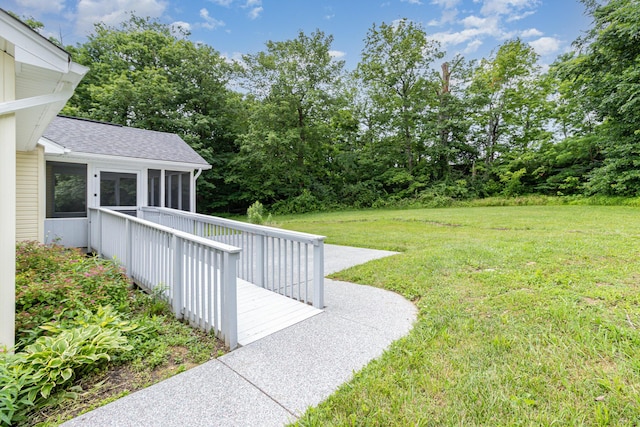 1285 Edinburgh Ln, Union, KY 41091 - view of green lawn featuring a sunroom