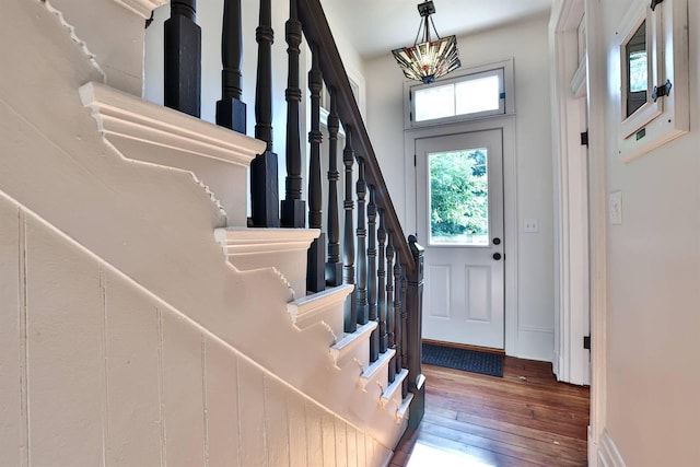 410 Emma St, Covington, KY 41011 - foyer featuring stairs and hardwood / wood-style flooring