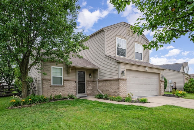 2139 Algiers St, Union, KY 41091 - view of front facade featuring brick siding, a garage, driveway, and roof with shingles