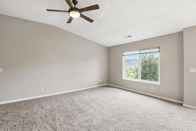 2225 Rolling Hills Dr, Covington, KY 41017 - carpeted spare room with ceiling fan and lofted ceiling
