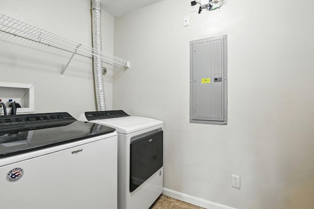 2225 Rolling Hills Dr, Covington, KY 41017 - washroom with electric panel and washing machine and dryer