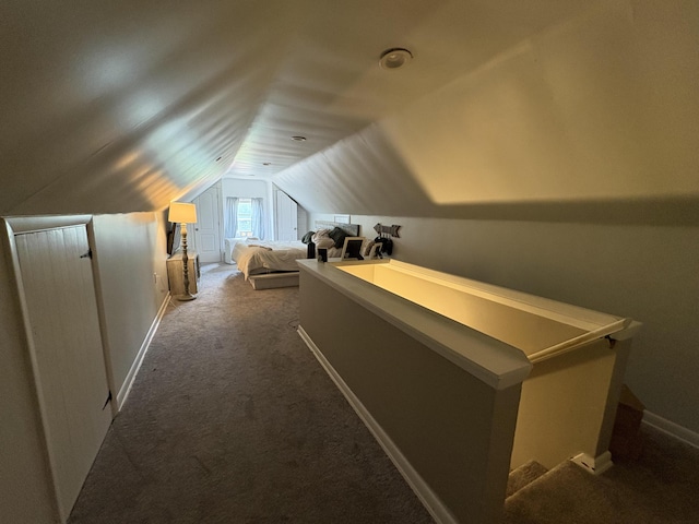 107 W 1st St, Silver Grove, KY 41085 - bonus room with dark carpet and lofted ceiling