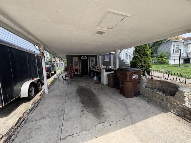 107 W 1st St, Silver Grove, KY 41085 - view of patio / terrace featuring stairs